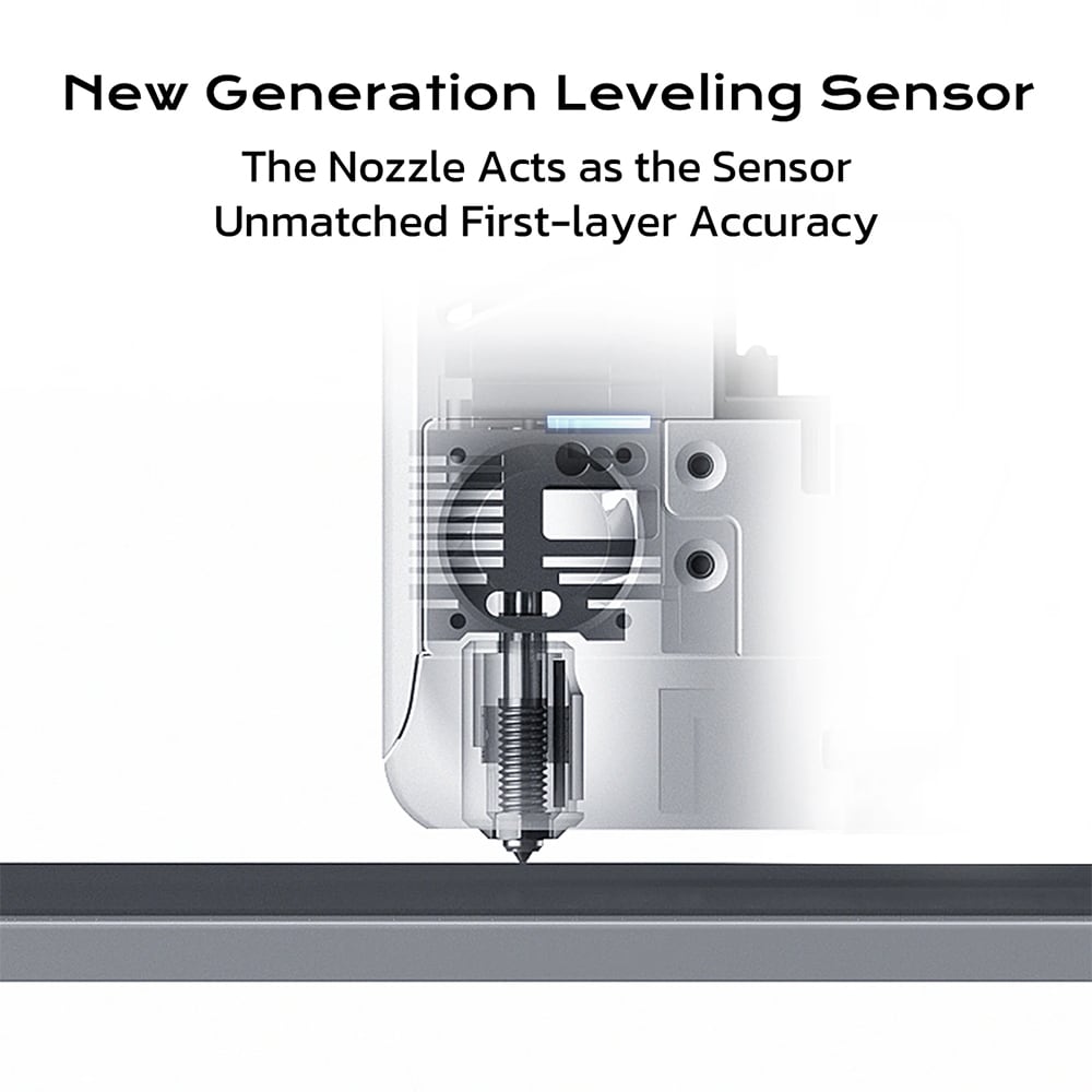 The nozzle doubling as the levelling sensor