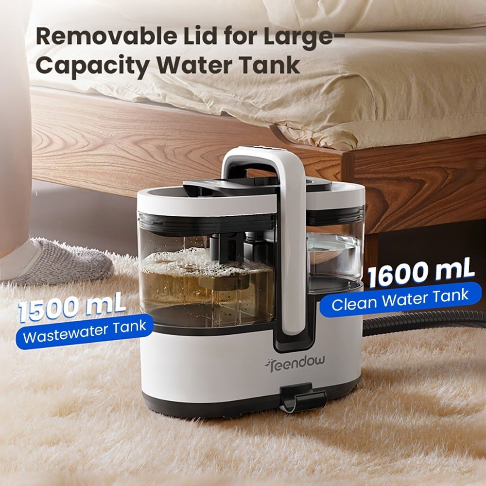 The 1600 ml clean and 1500 ml dirty tanks