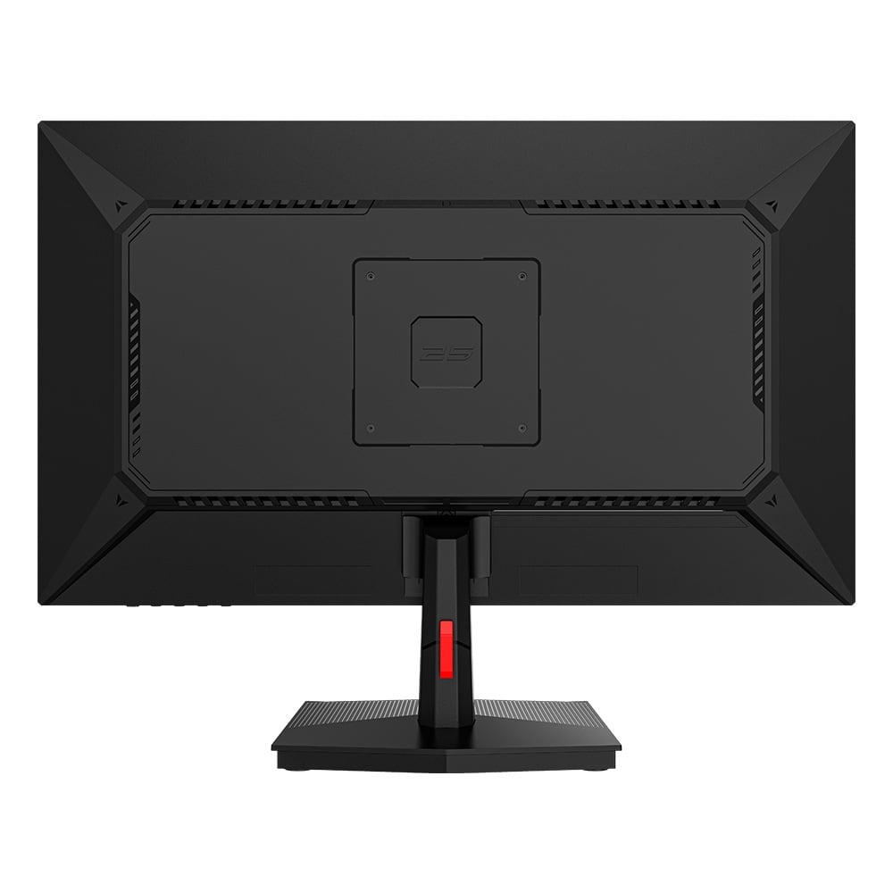 The back with a red accent