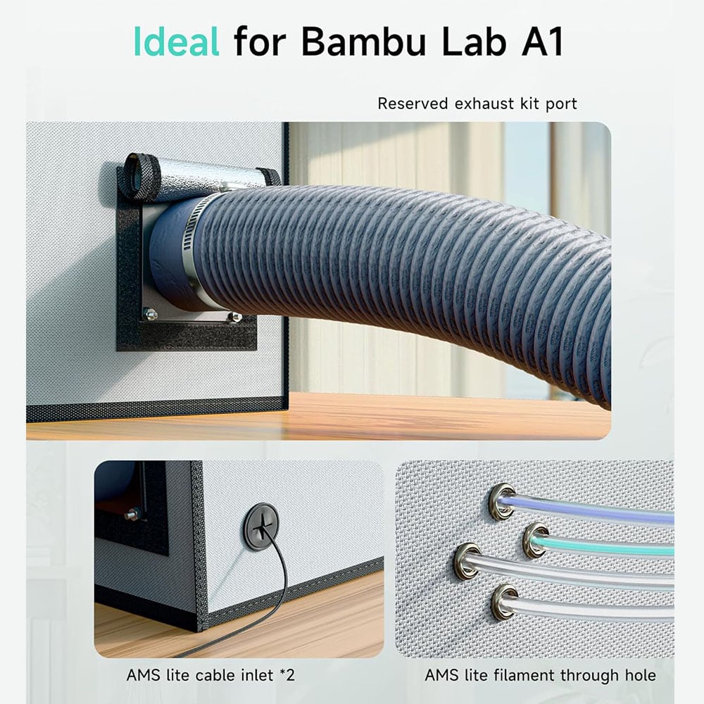 排气口与 AMS lite 穿线孔