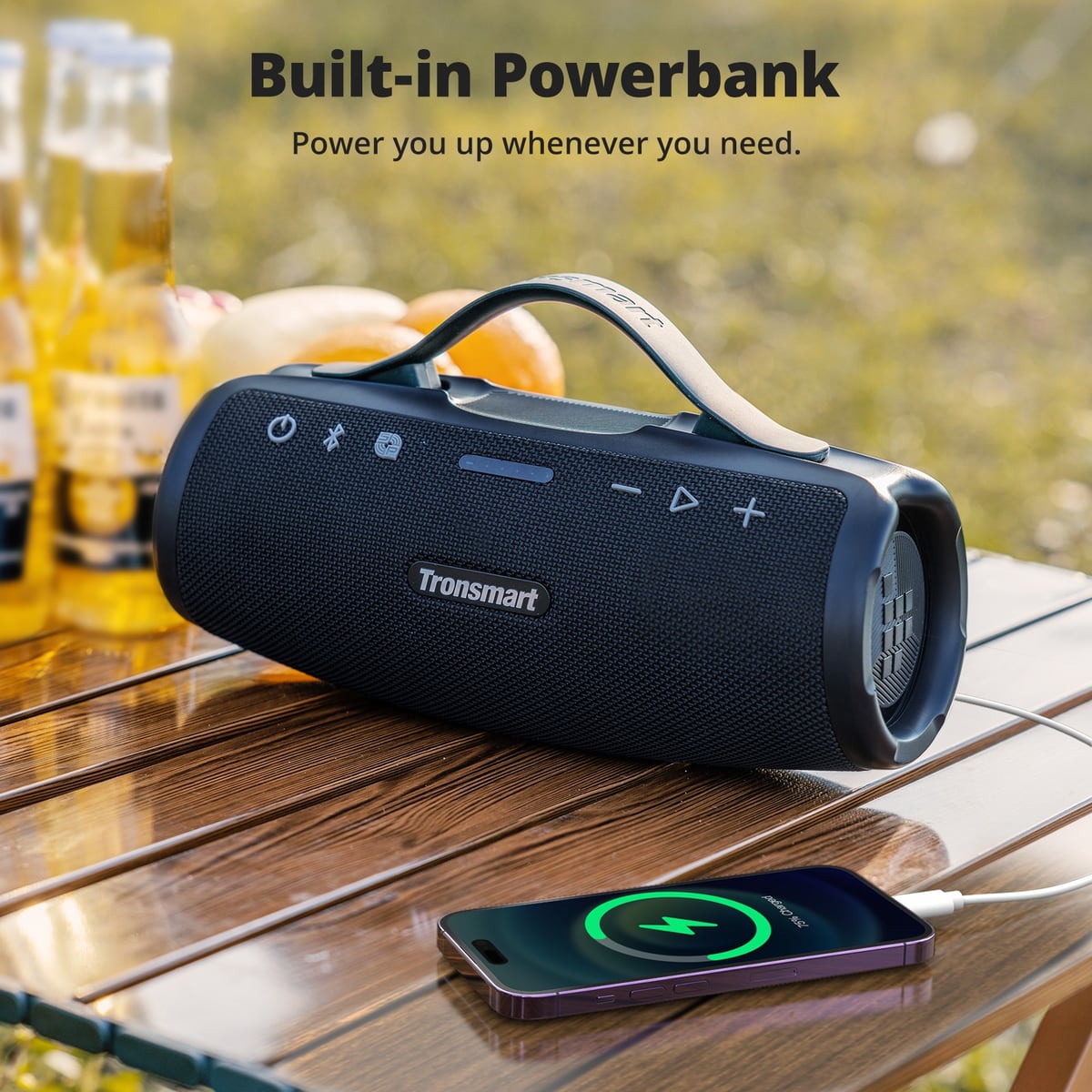 Charging a phone from the speaker