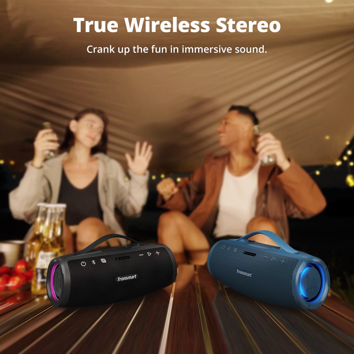 Two units paired in TWS stereo