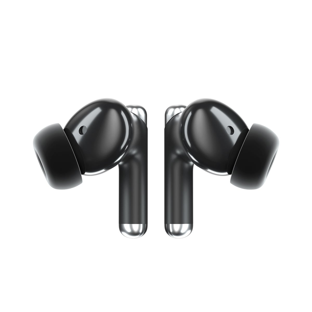 The two earbuds side by side