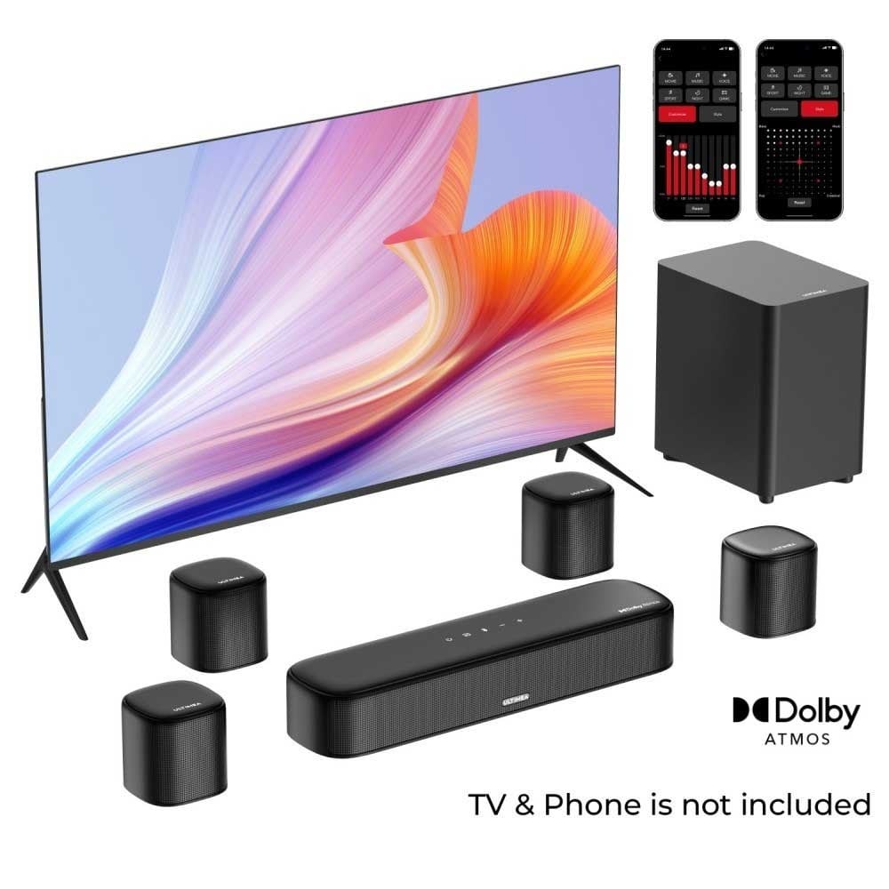 El sistema delante de un televisor