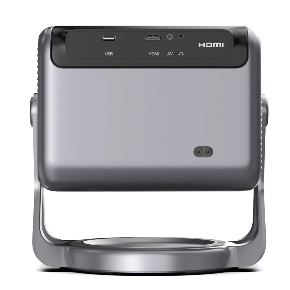 The back with USB, HDMI and AV ports