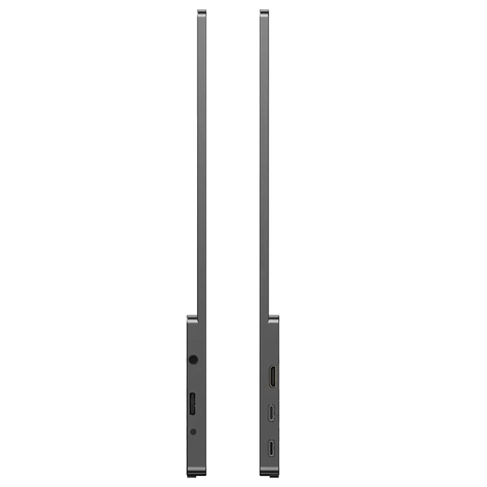 Puertos USB-C, mini HDMI y audio en los lados
