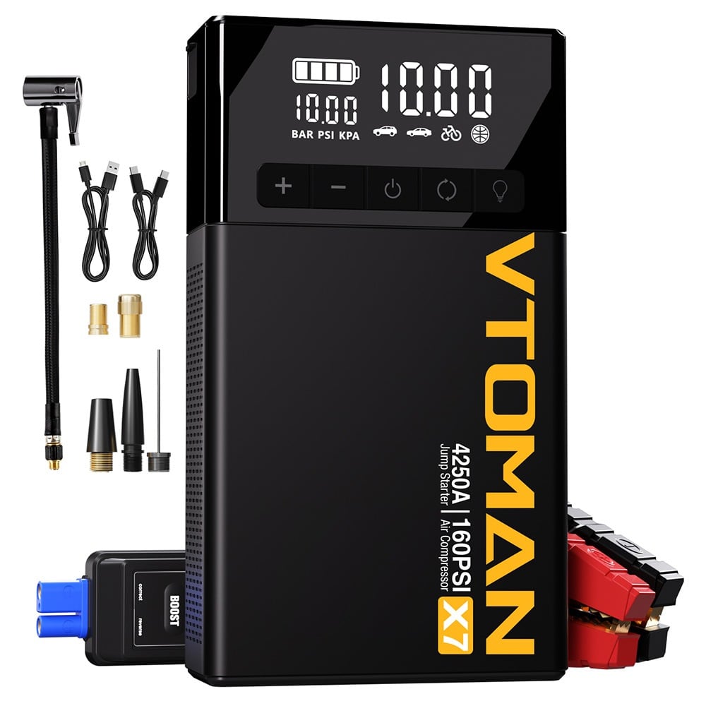 El X7 con la pantalla encendida y los accesorios