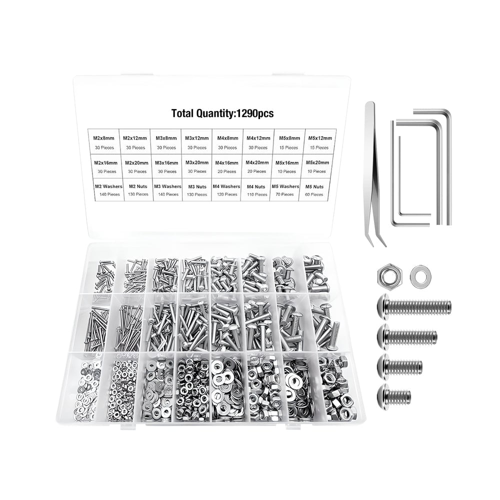 The 1290-piece kit in its compartments
