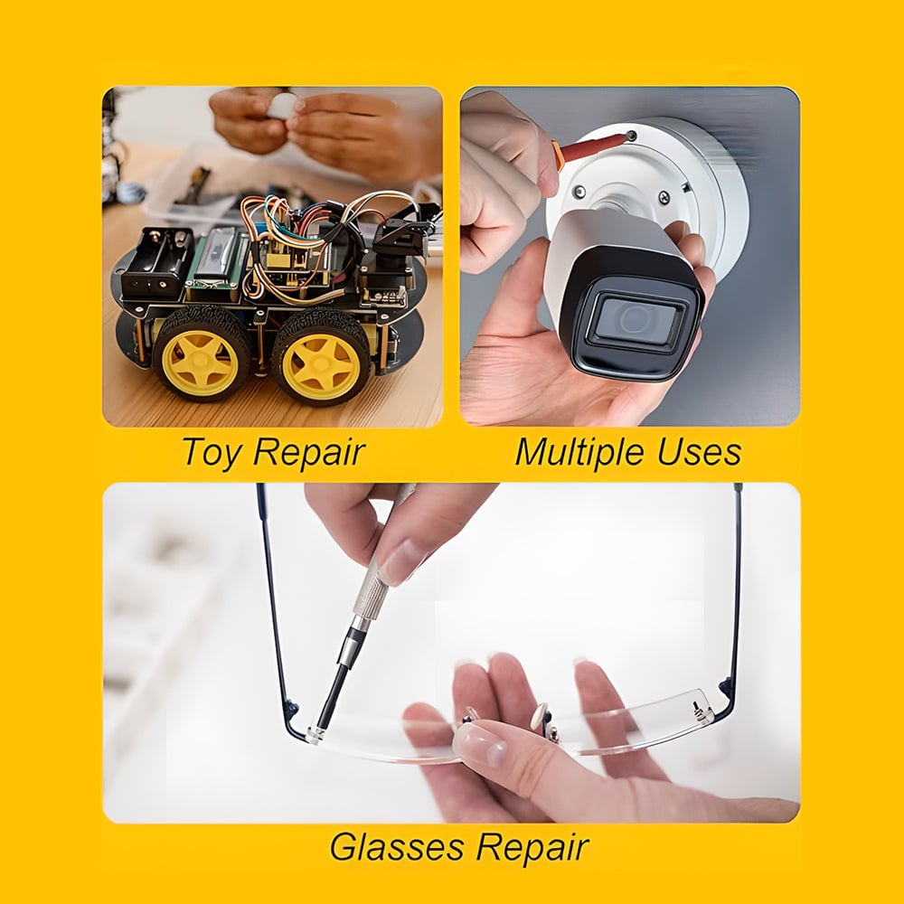 Fixing toys, cameras and glasses