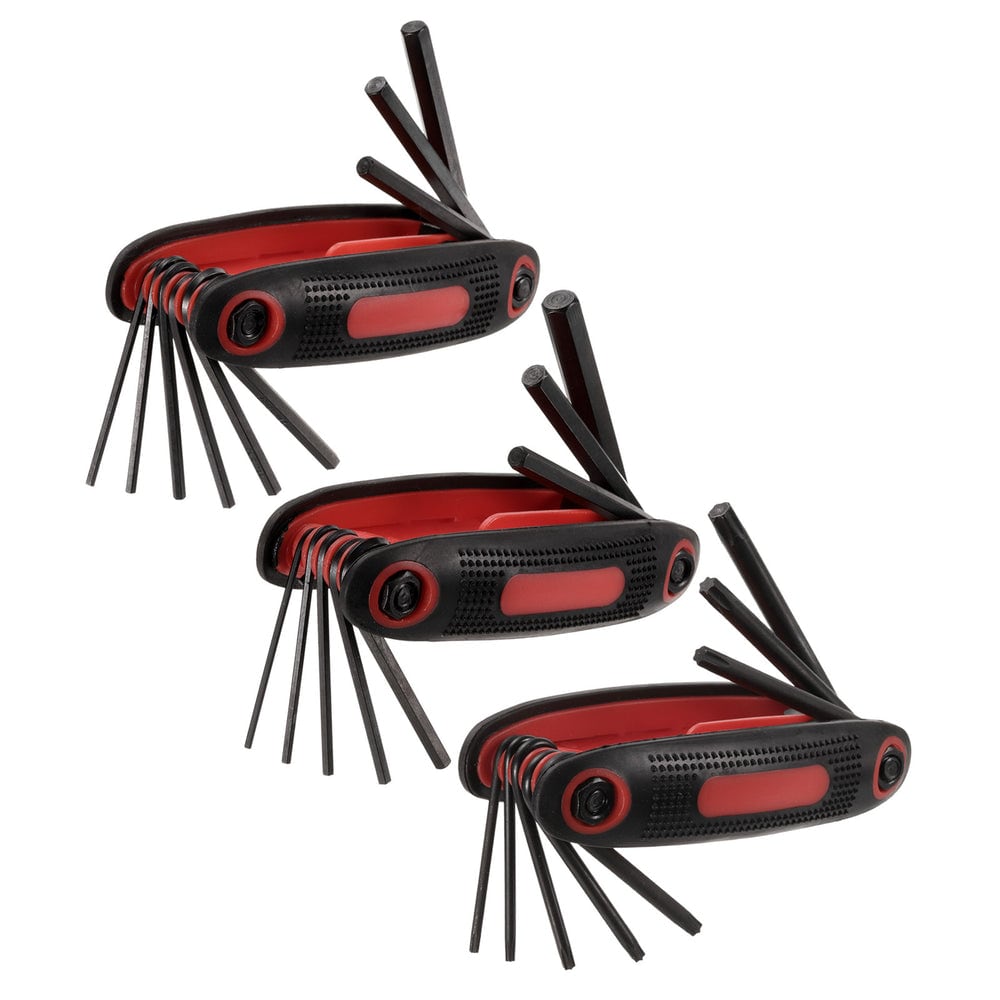 The three folding sets opened