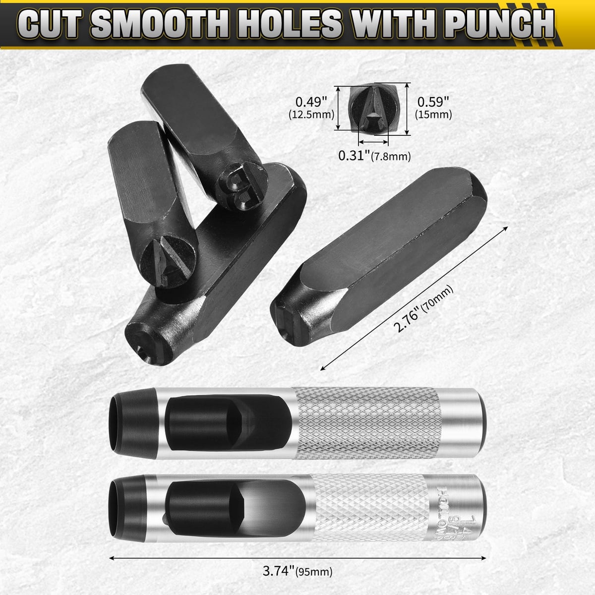 Punch sizes