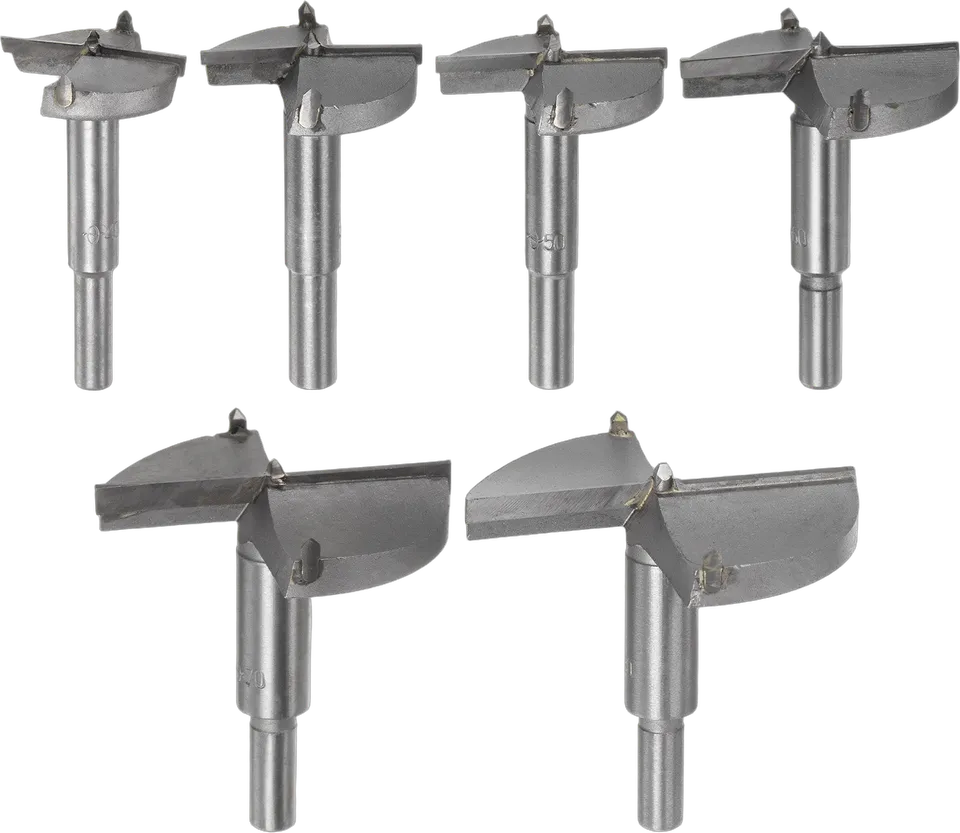 6-piece Forstner bit set, 40–80 mm