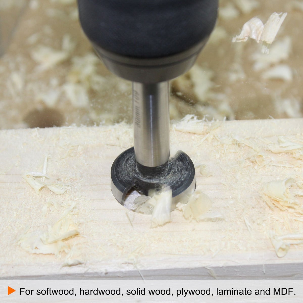 Boring into wood