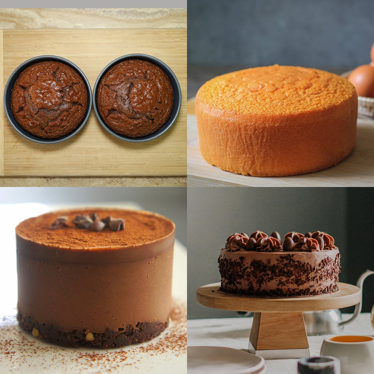Cakes baked in the pan