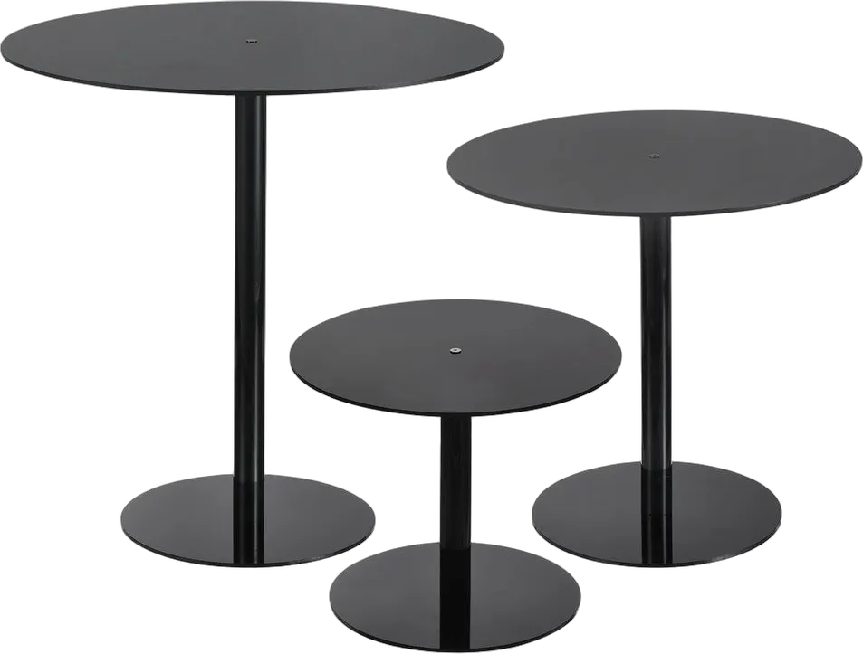 Black acrylic cake stand set of 3