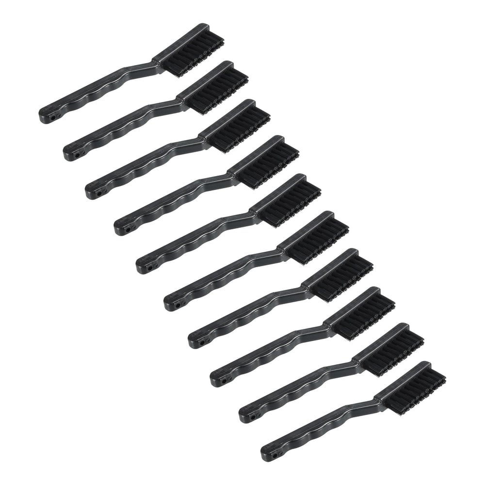 Ten black brushes