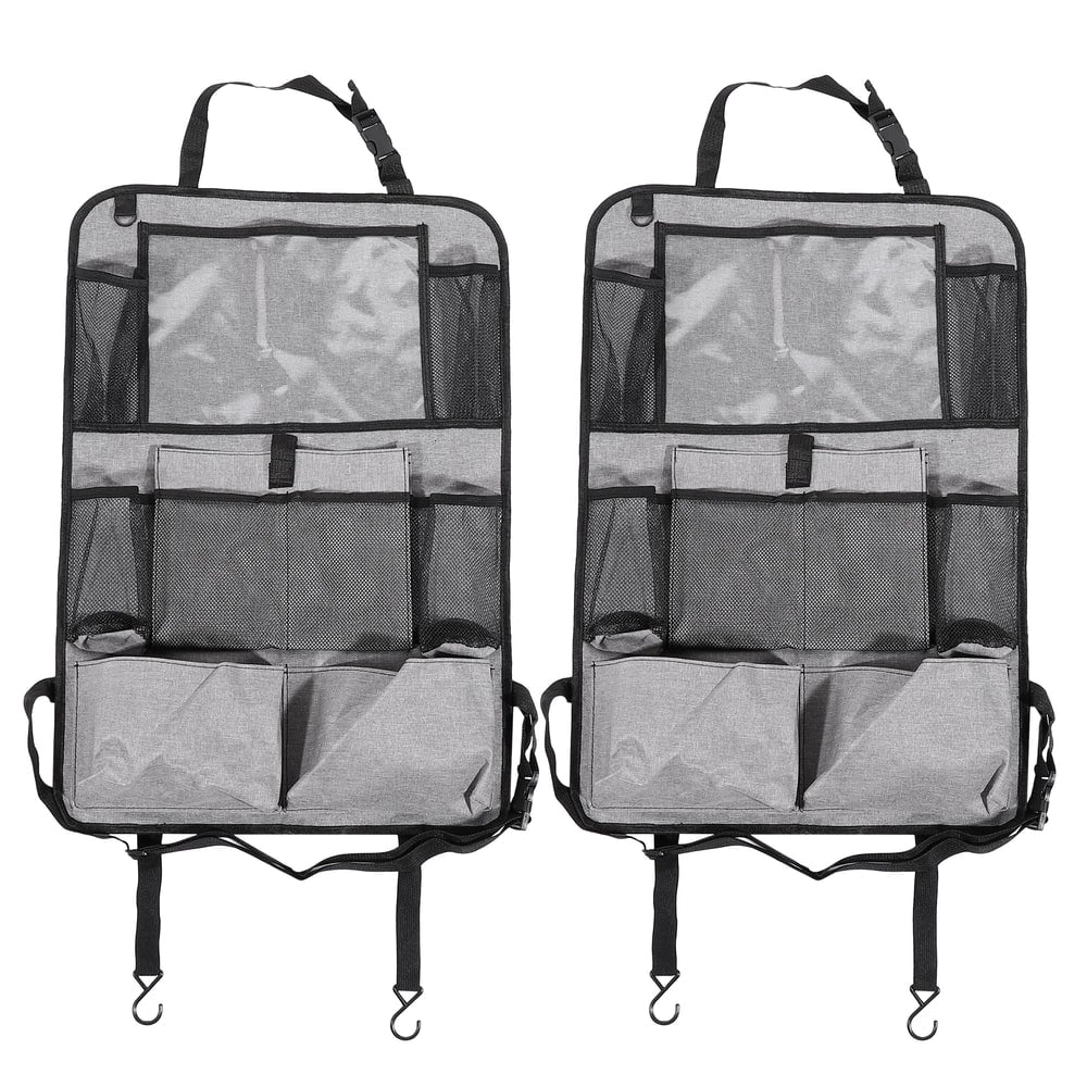 Two gray organizers