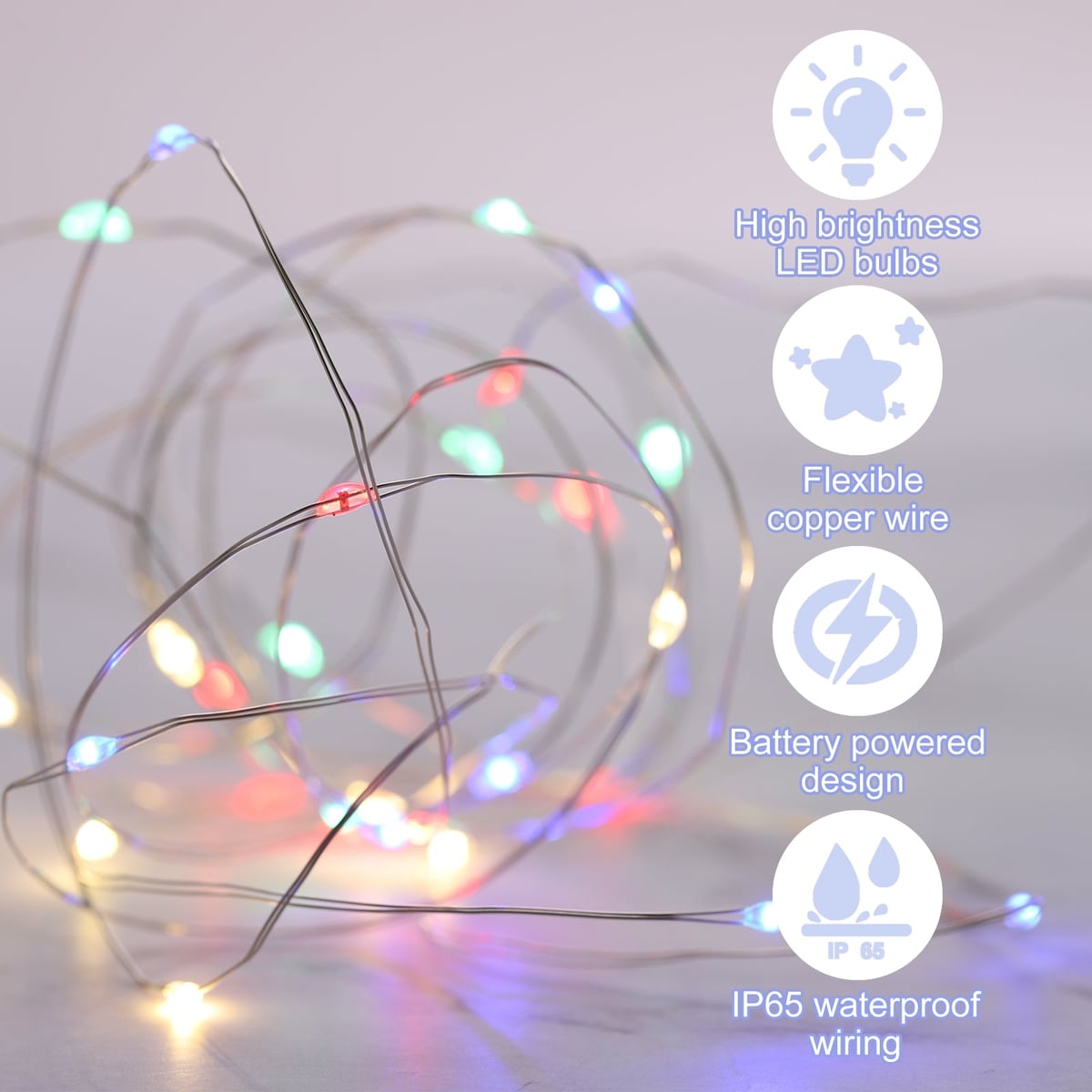 LED multicolor encendidos