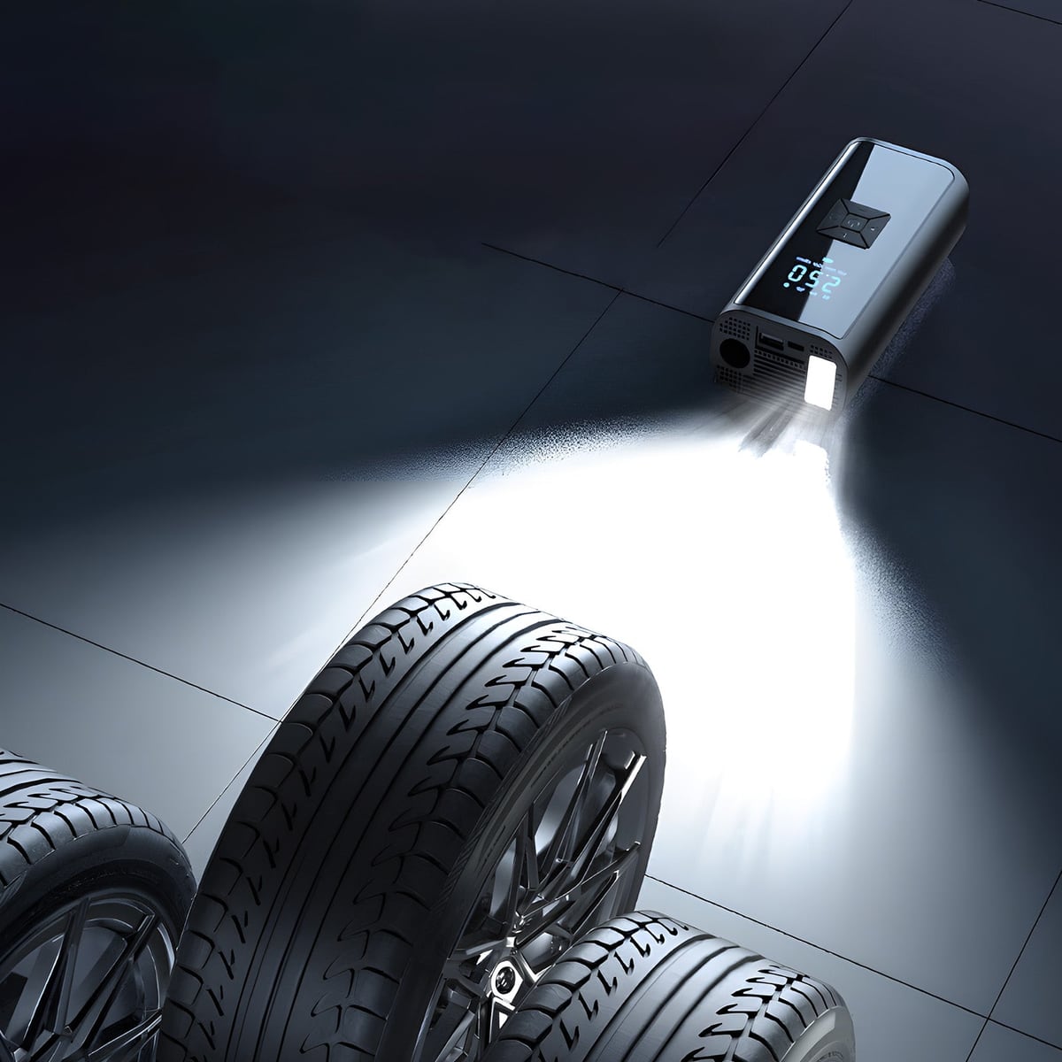 LED light in the dark
