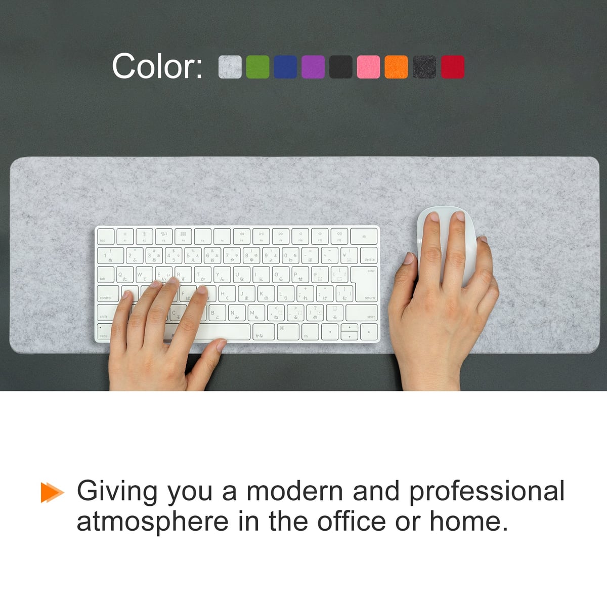 With keyboard and mouse