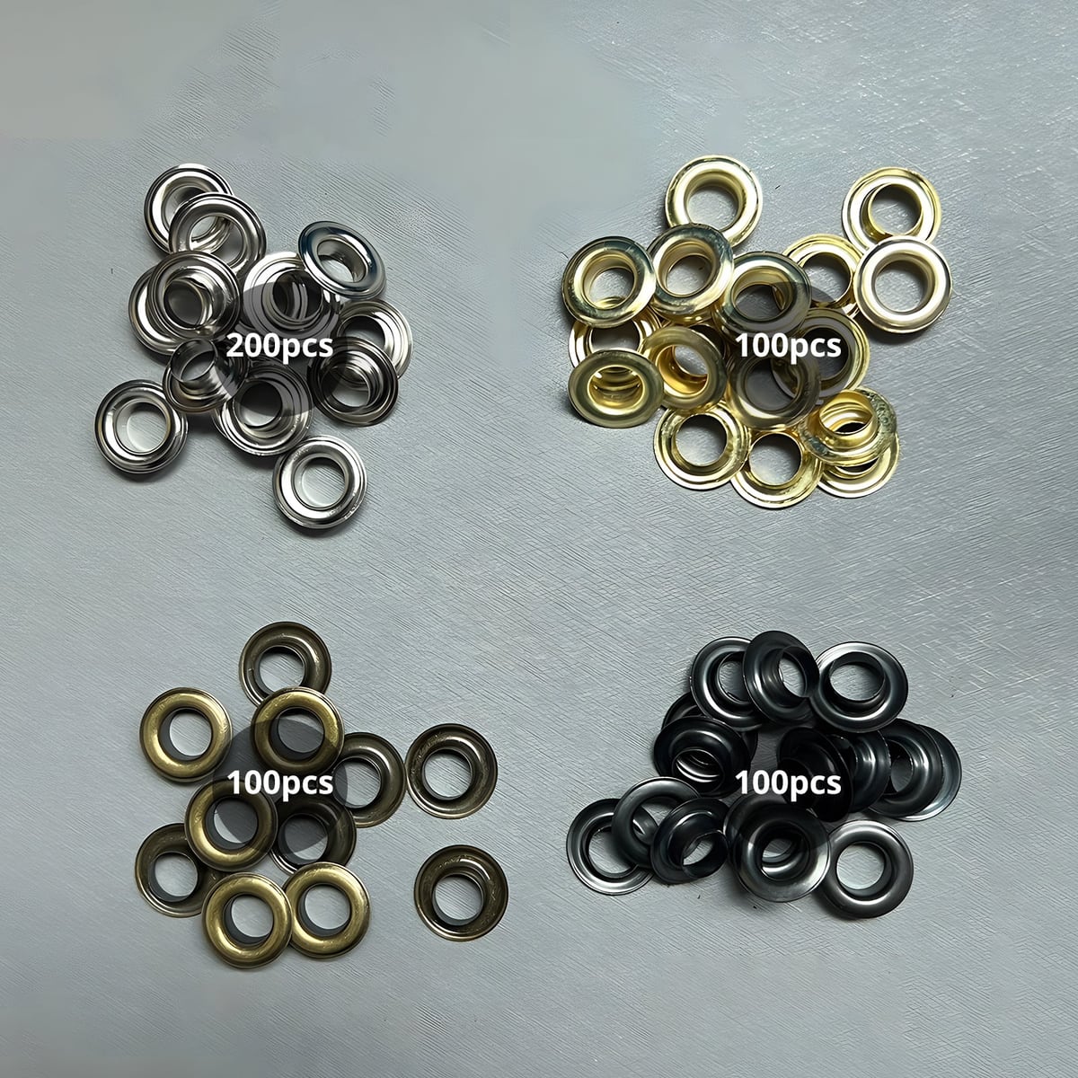 500 grommets in four colors