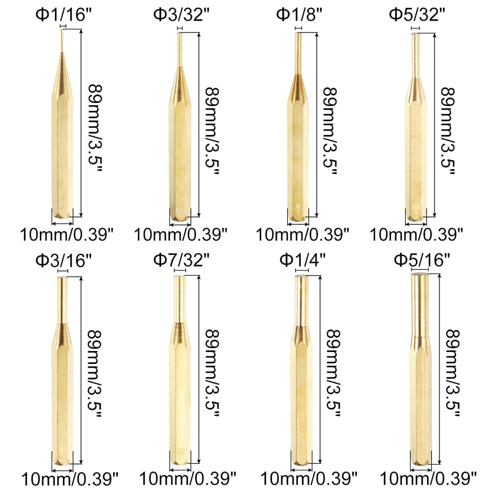 Tip sizes and 89 mm length