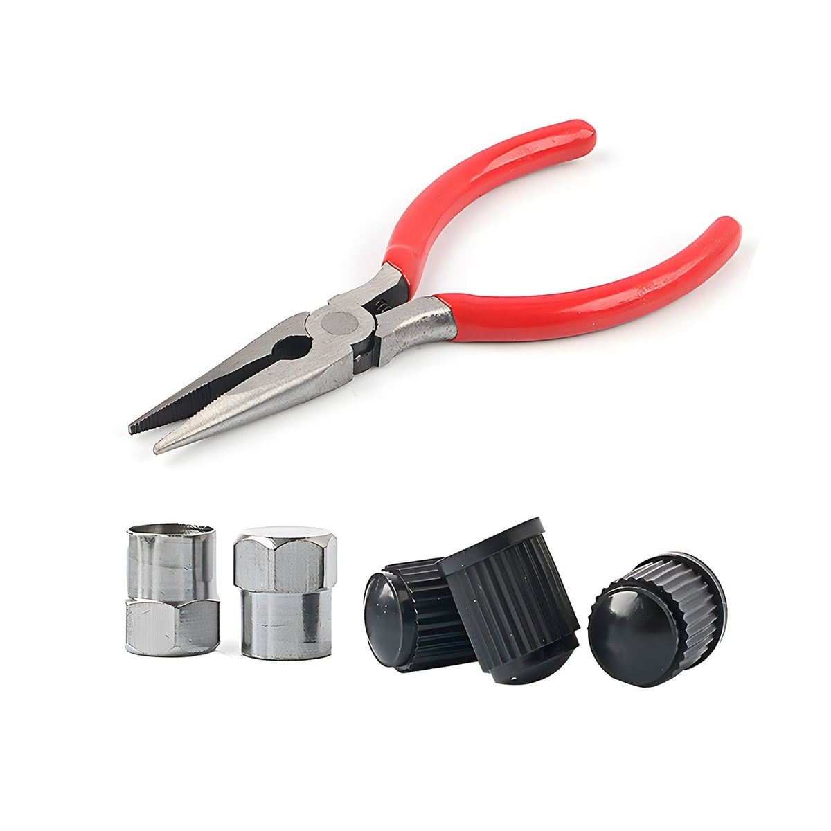 Pliers and valve caps