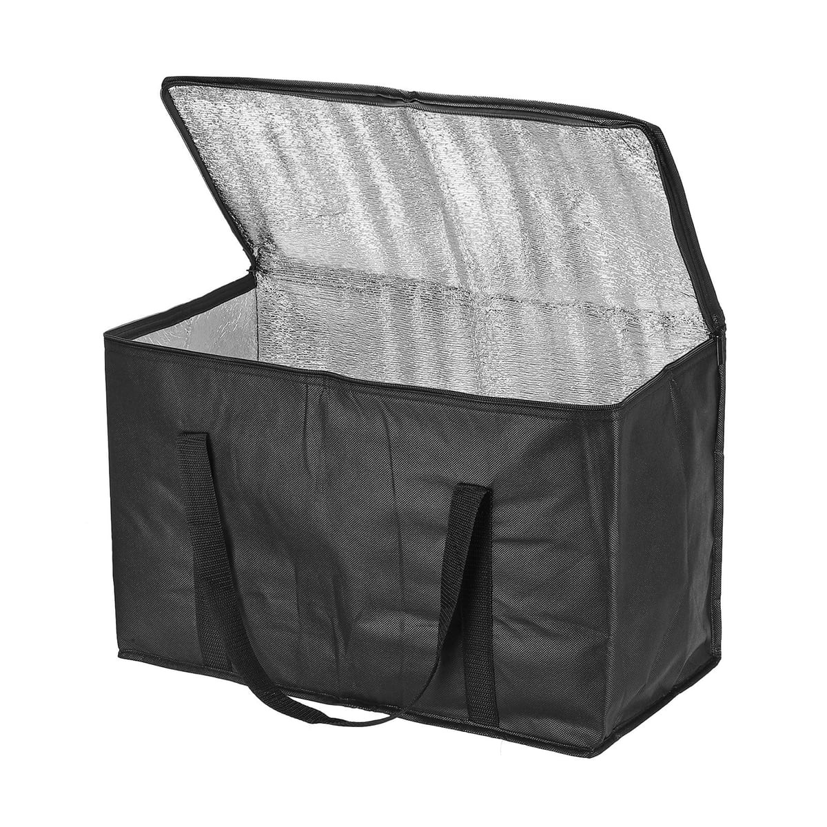 Open, showing the aluminum lining