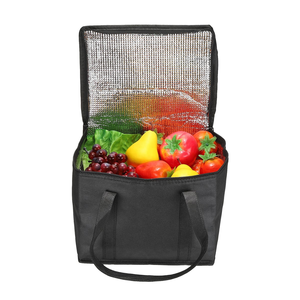Filled with fruit and vegetables
