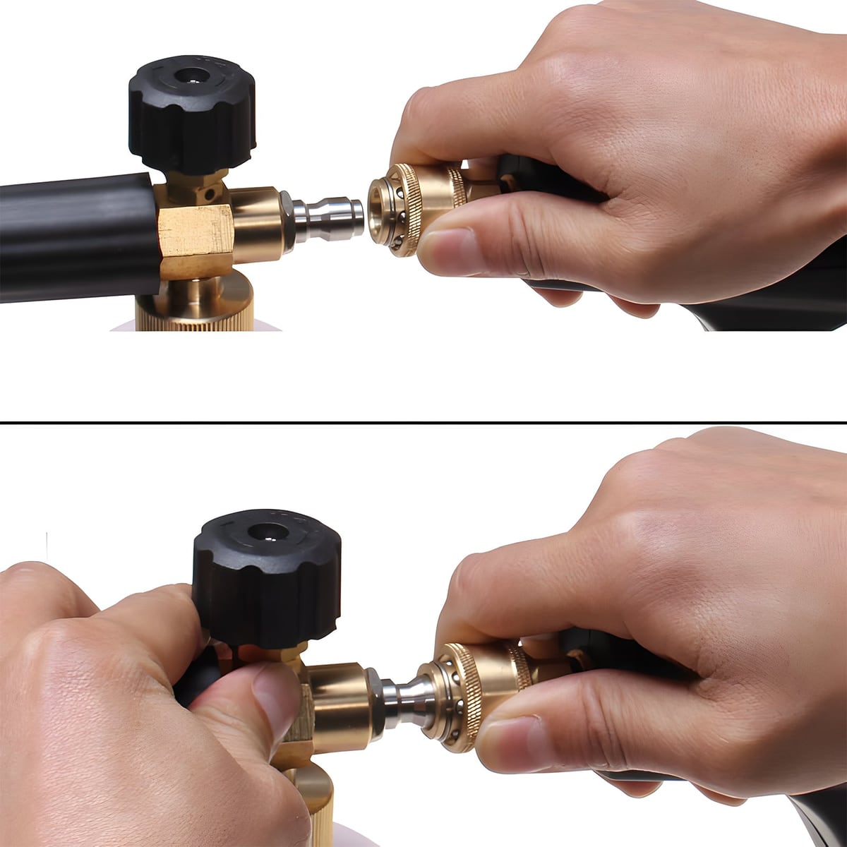 Acoplando el cañón al conector