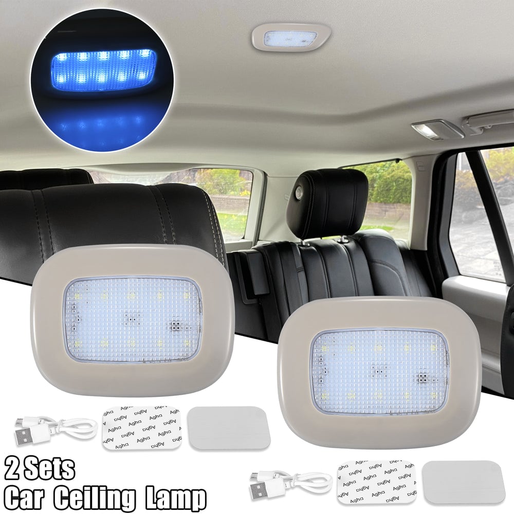 Las luces en el techo del coche