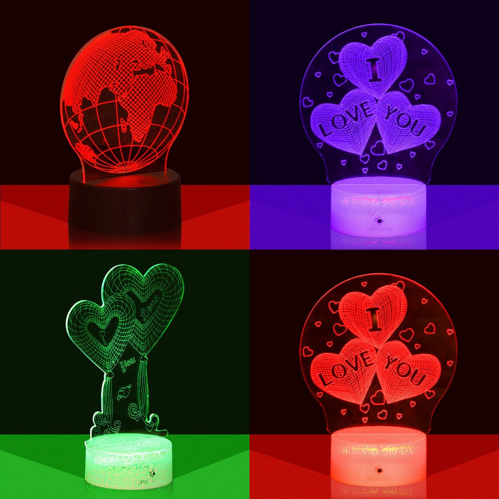 Lámparas de acrílico en varios colores