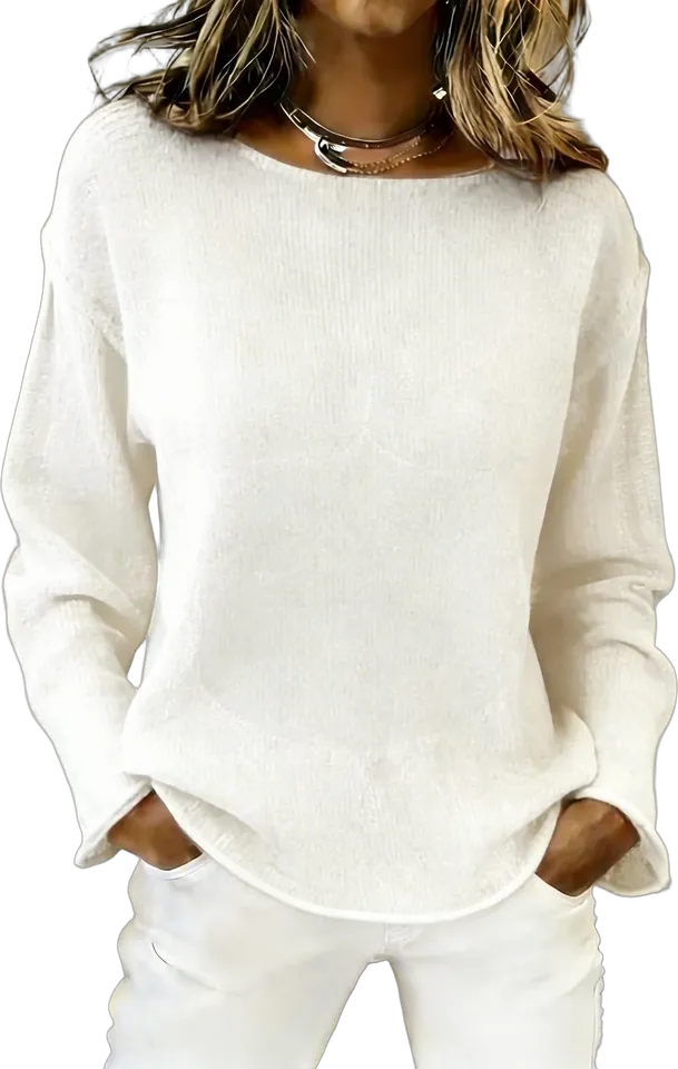 Wide-neck knit top