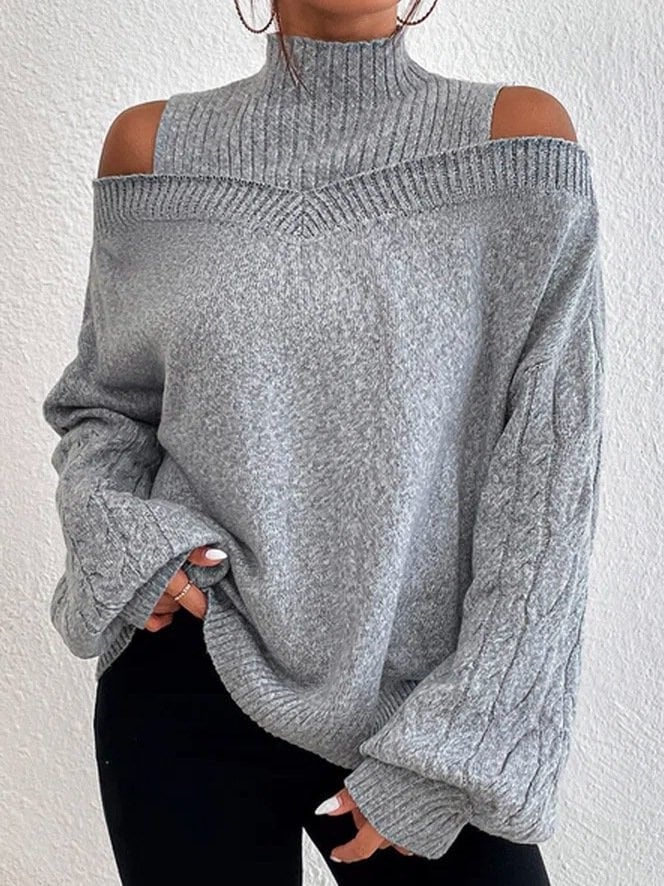 Gray sweater from the front