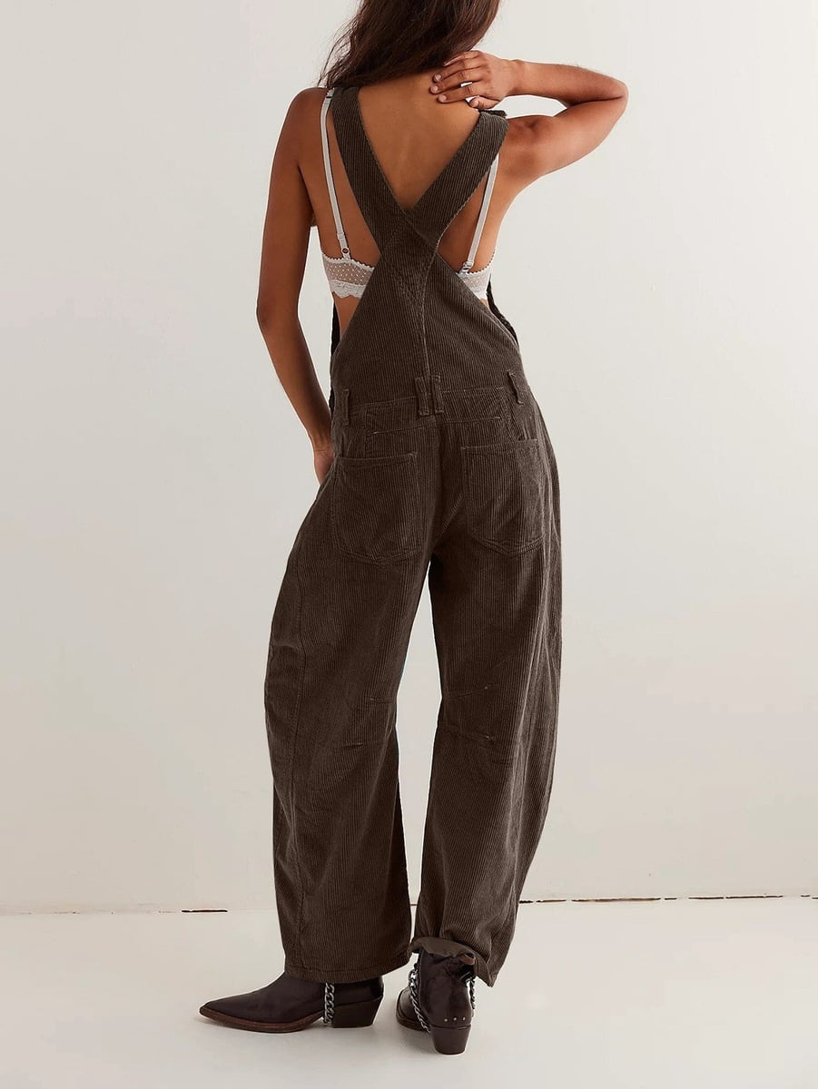 Back view showing the crossed straps