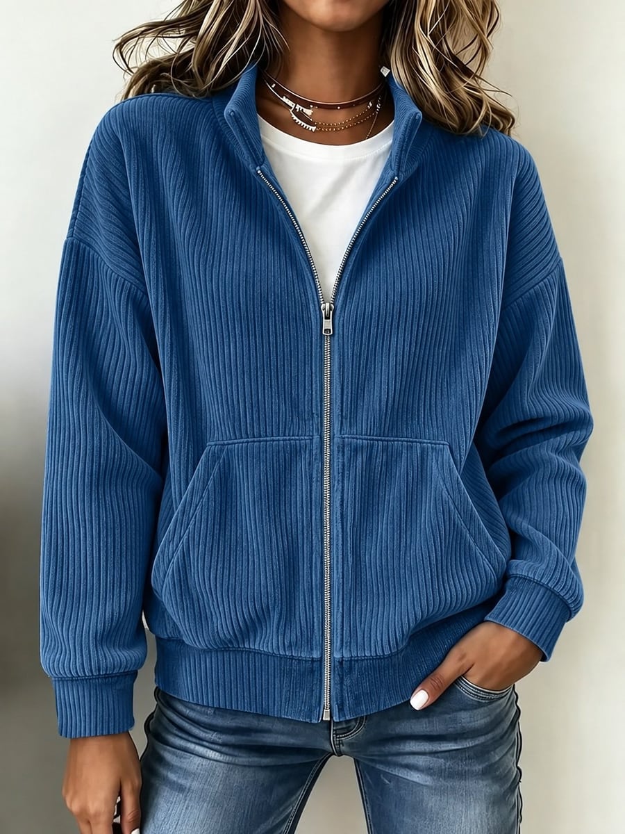 Royal blue jacket from the front