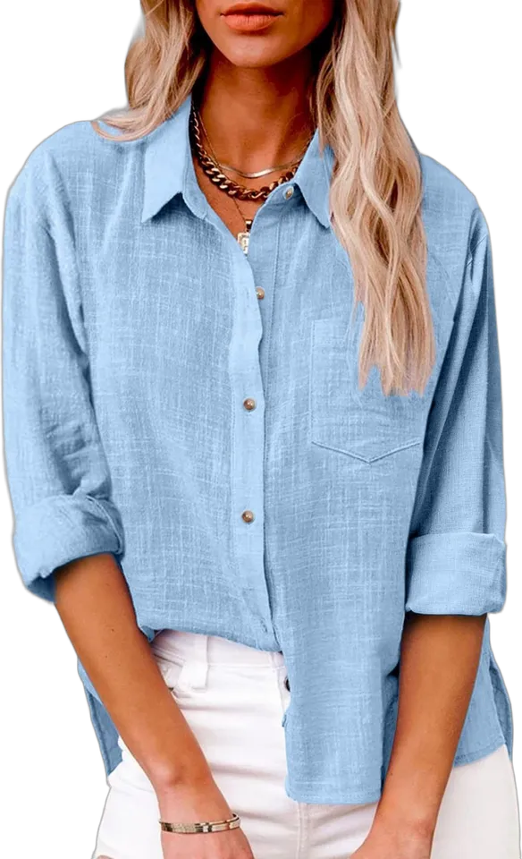 Cotton chest-pocket shirt