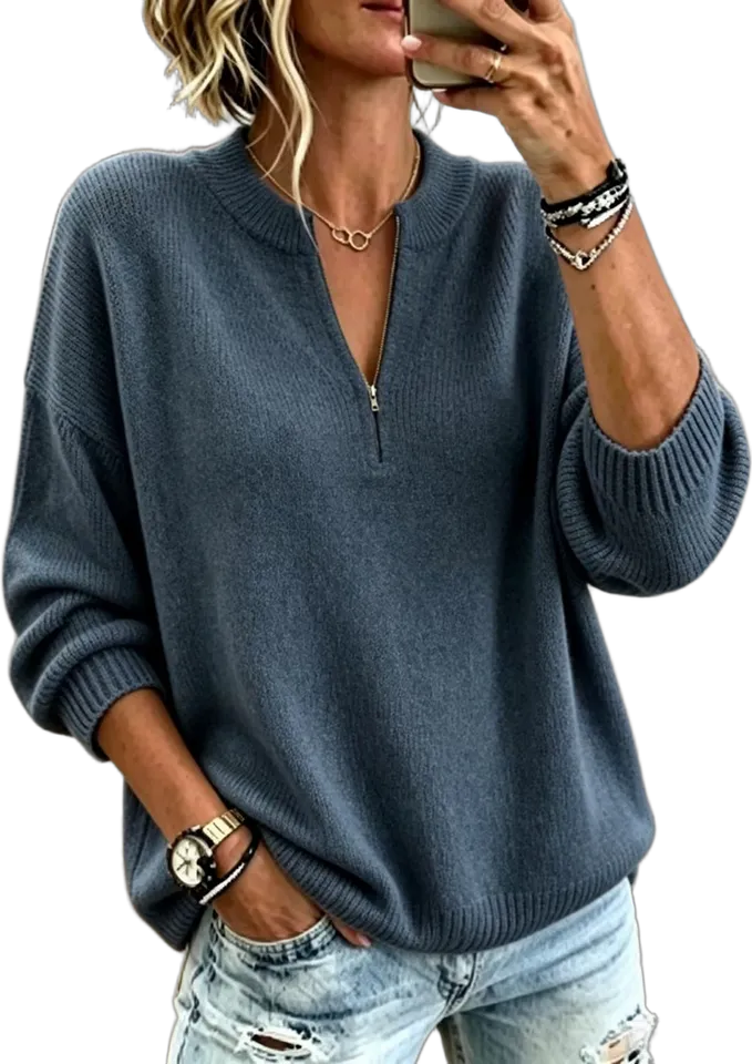 Half-zip sweater