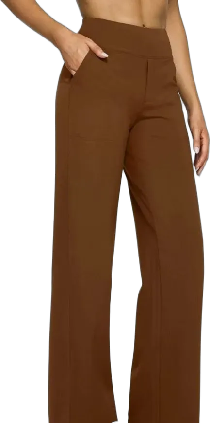 Pantalón recto de cinturilla ancha