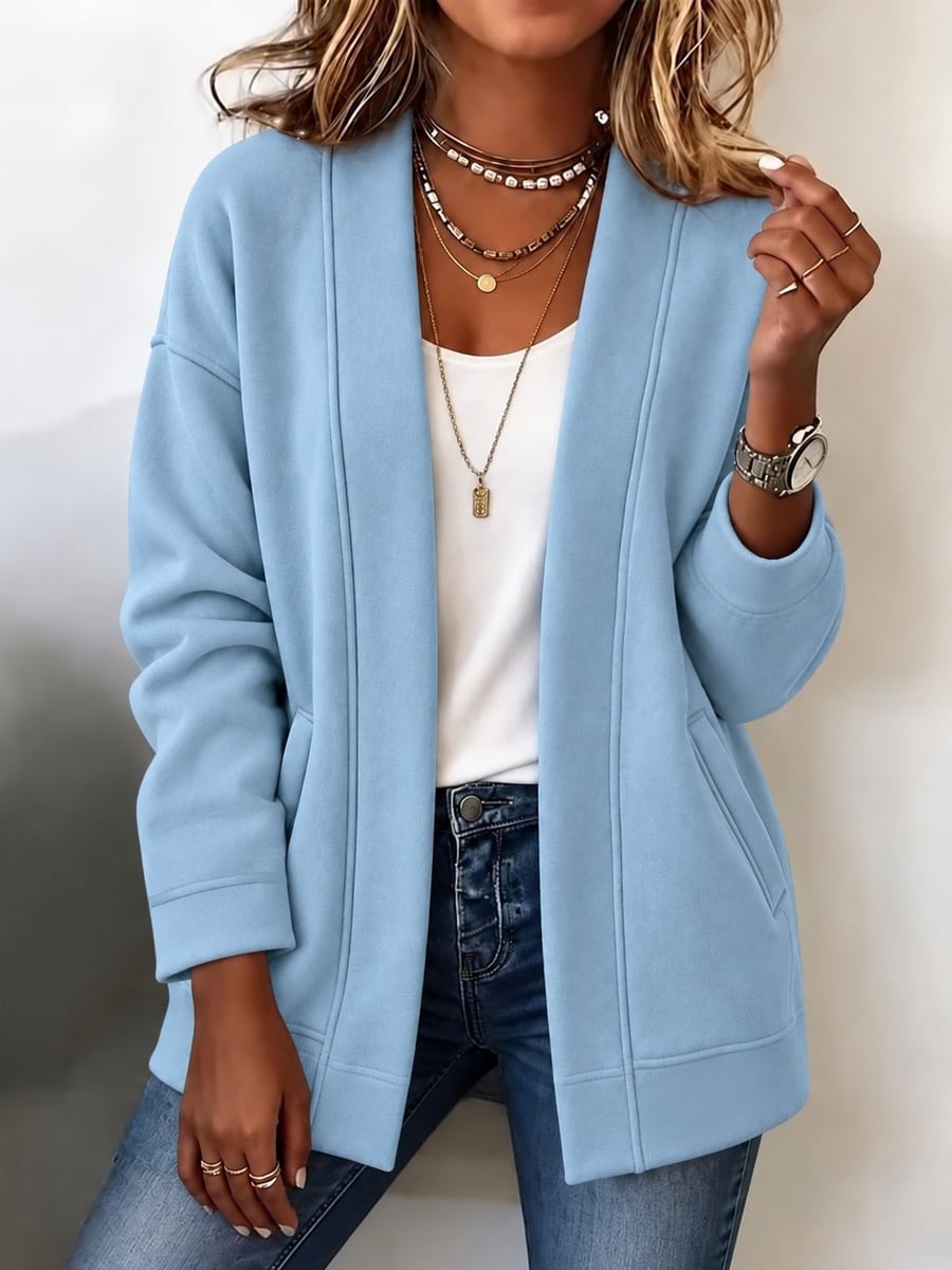 Blue open jacket