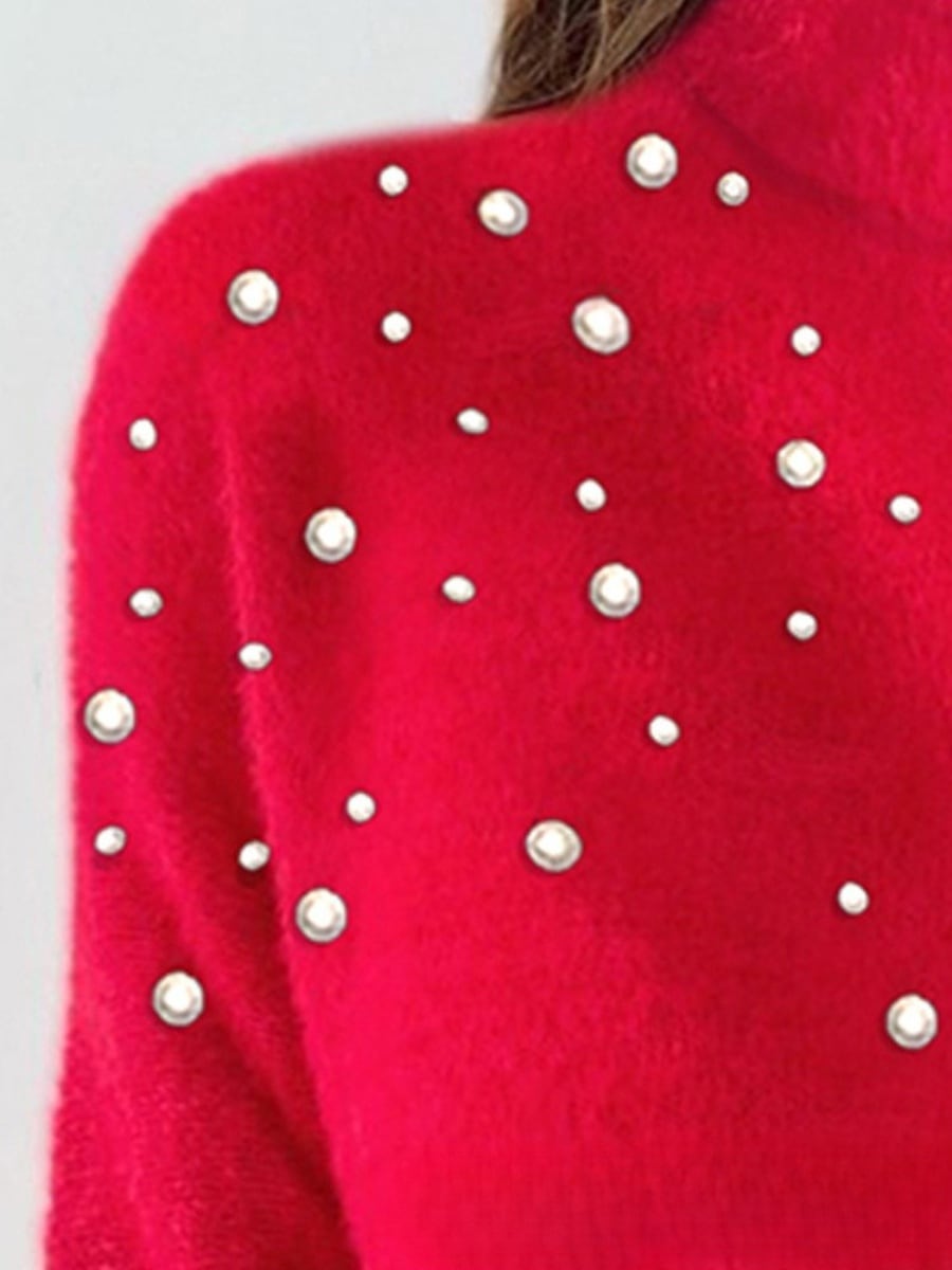 Close-up of the pearl beads