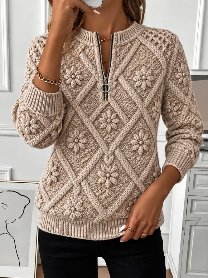 Apricot half-zip top