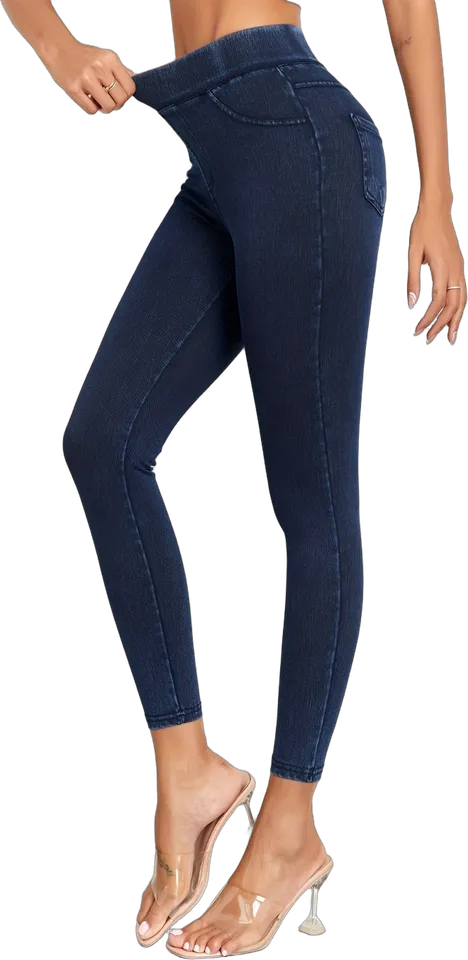 Leggings efecto vaquero sin cierre