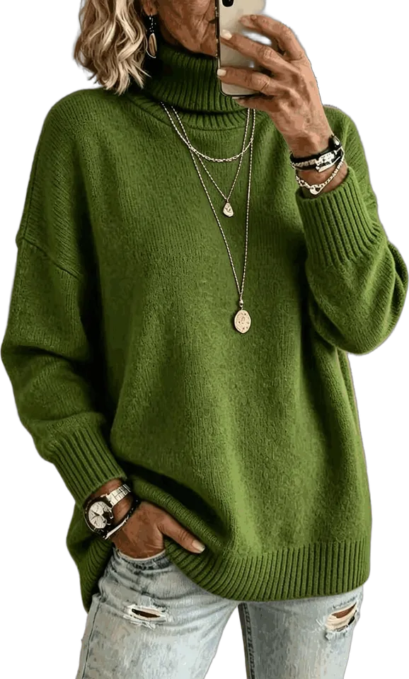 Relaxed turtleneck sweater