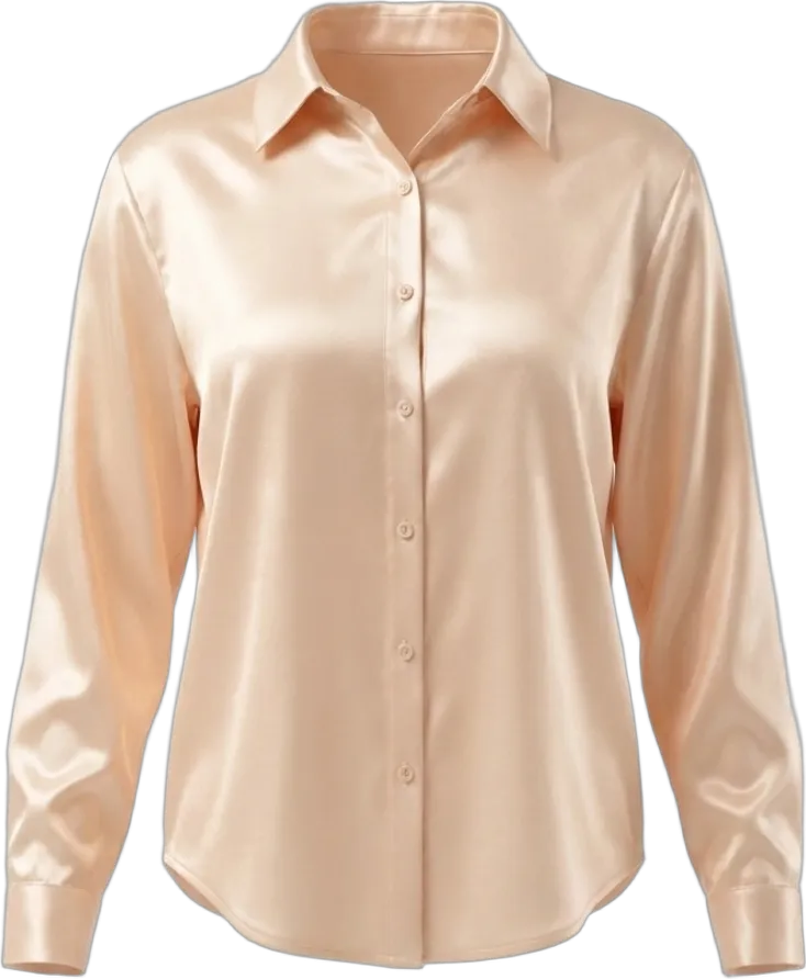 Satin button-up shirt