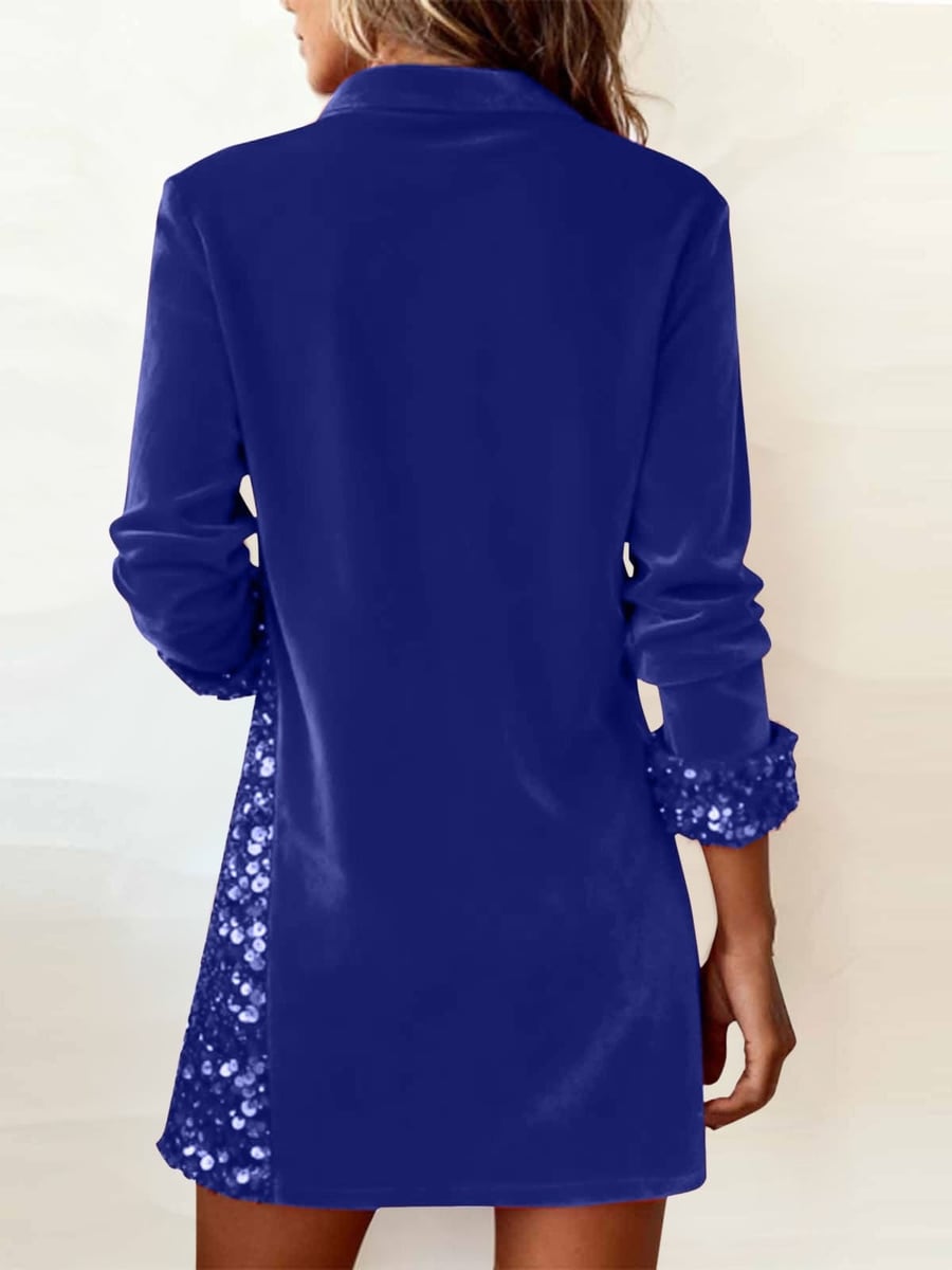 Back view with the sequin side panel