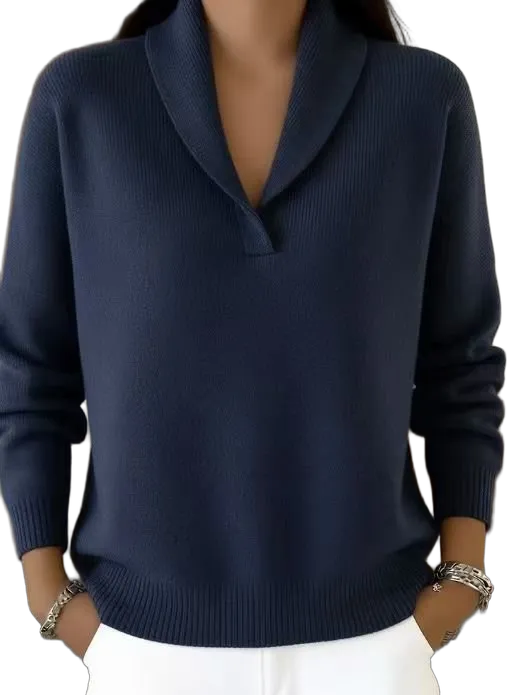 Shawl-collar sweater
