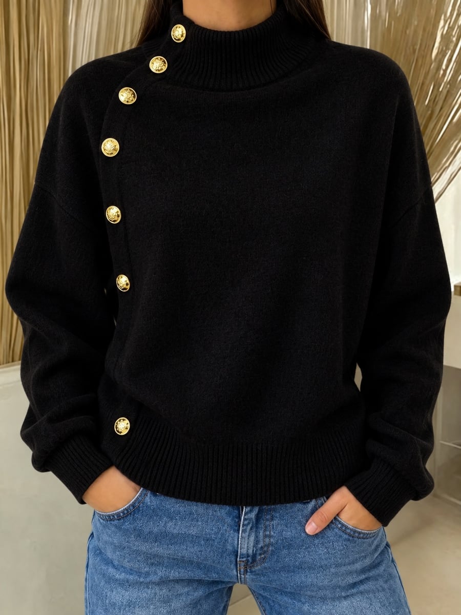 Black sweater with jeans