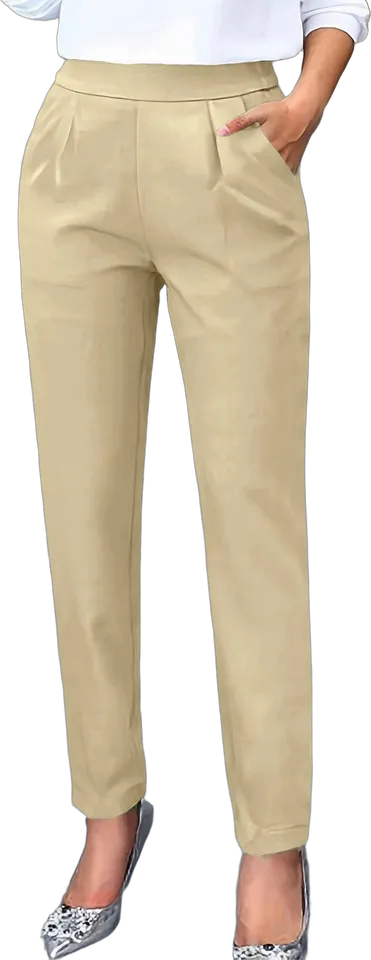 Pantalón tobillero de pinzas