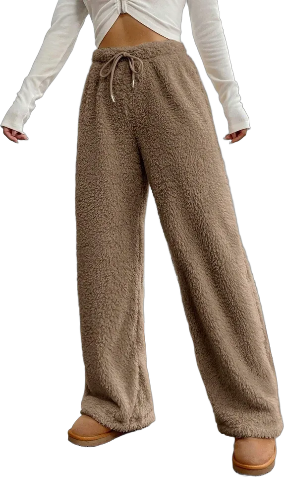 Pantalón ancho de borreguito